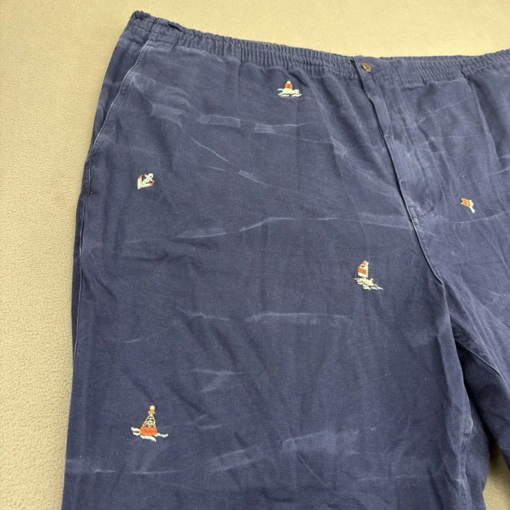 Polo Ralph Lauren Classic Fit Prepster Pants 5XB Elastic Waist Sailboat Nautical